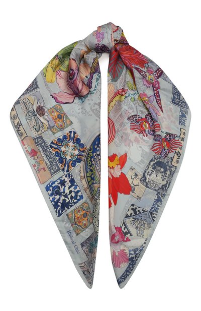 Шелковый платок orchid’s trip to moscow RADICAL CHIC синего цвета по цене 25480 руб., арт. 250977.23.03, фото 1 Шелковый платок orchid’s trip to moscow RADICAL CHIC, арт. 250977.23.03, фото 1