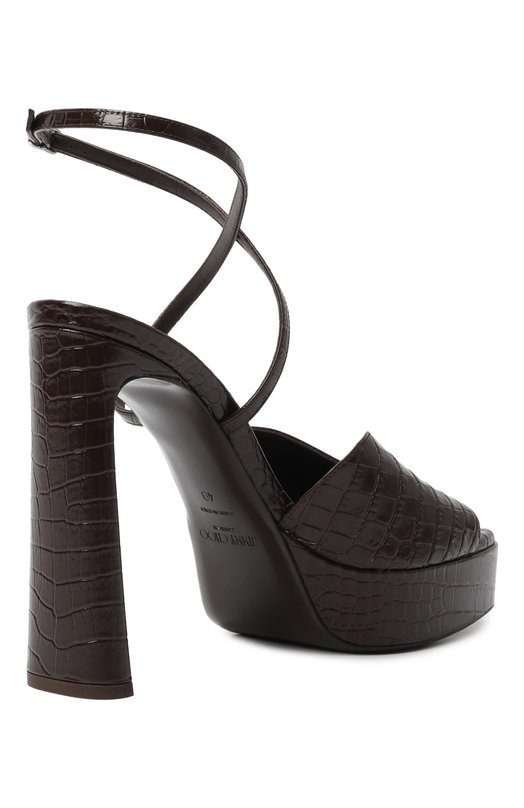 Кожаные босоножки Karli 125 Jimmy Choo KARLIPF125CCL Коричневый  KARLIPF125CCL Фото 5