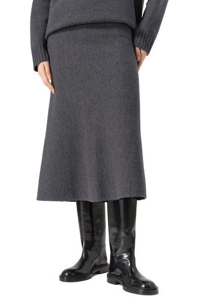 Шерстяная юбка JIL SANDER серого цвета по цене 127000 руб., арт. J02MA0248/J14506, фото 3 Шерстяная юбка JIL SANDER, арт. J02MA0248/J14506, фото 3
