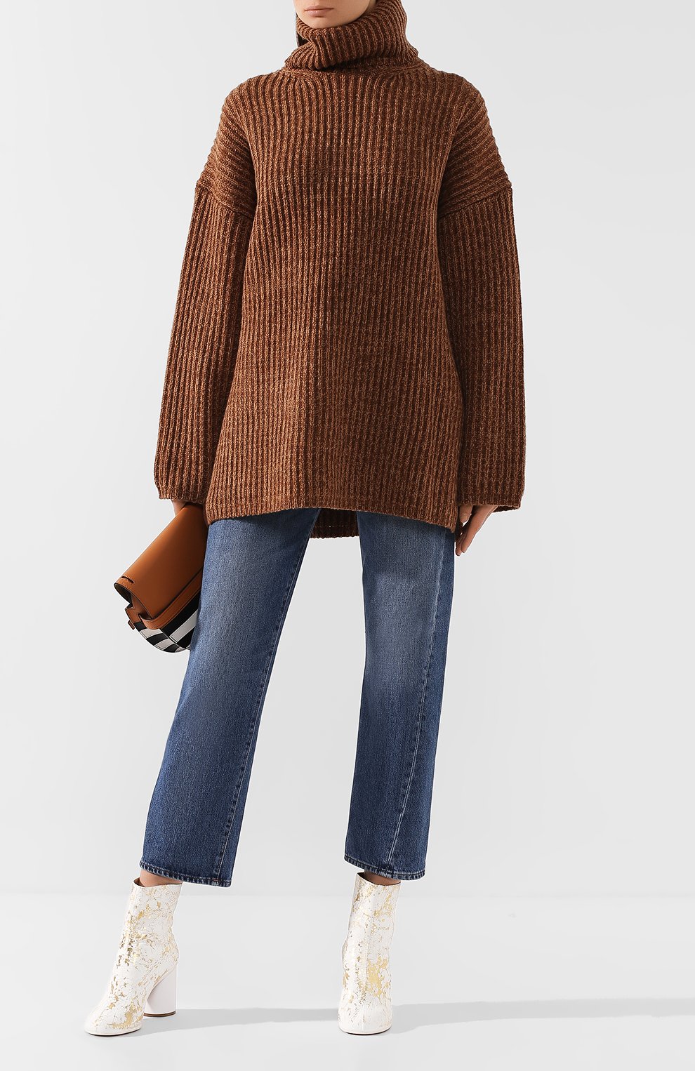 Шерстяной свитер ACNE STUDIOS бежевого цвета по цене 30800 руб., арт. A60018, фото 2 Шерстяной свитер ACNE STUDIOS, арт. A60018, фото 2