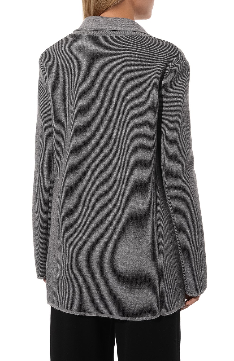 Шерстяной жакет FREEAGE серого цвета по цене 69500 руб., арт. W24.JK050S.2003.9299, фото 4 Шерстяной жакет FREEAGE, арт. W24.JK050S.2003.9299, фото 4