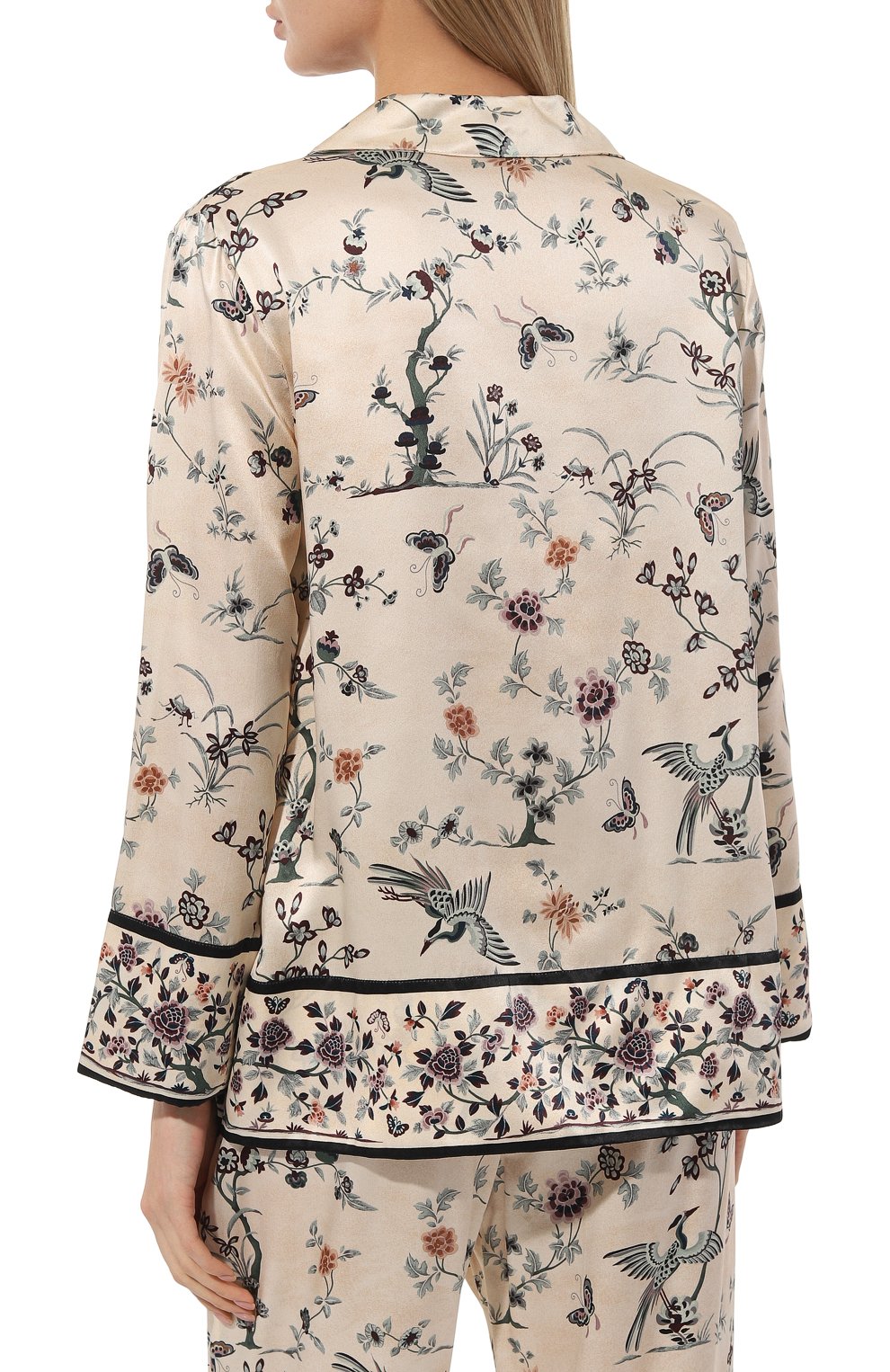 Шелковая пижама MORPHO&LUNA кремового цвета по цене 115500 руб., арт. S33P29MI/PH0EBE, фото 4 Шелковая пижама MORPHO&LUNA, арт. S33P29MI/PH0EBE, фото 4