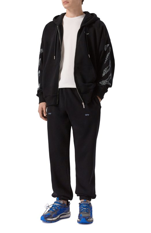 Хлопковая толстовка Off-White 0MBE015F25FLE003 Чёрный  0MBE015F25FLE003 Фото 2