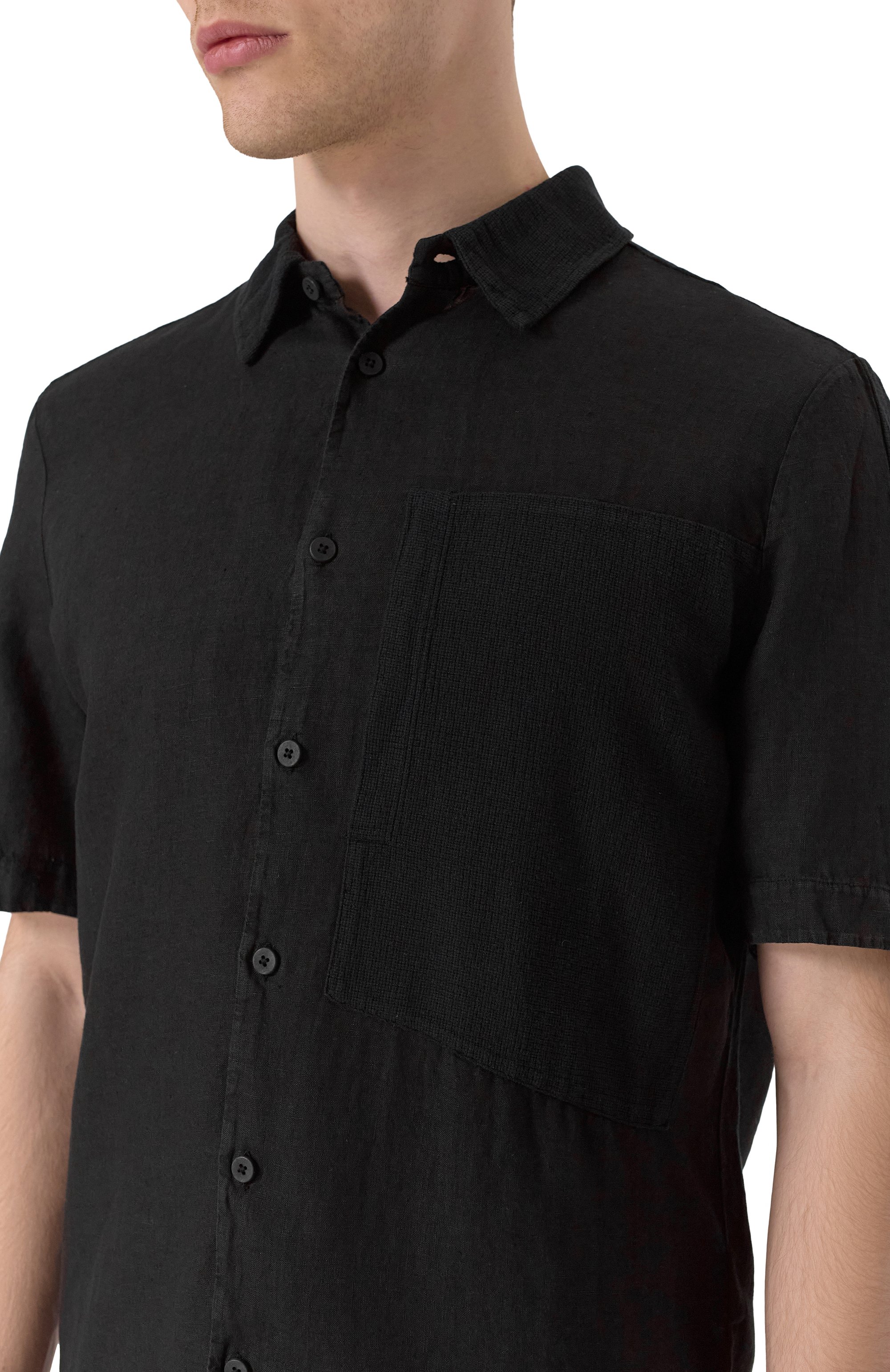 Рубашка изо льна и хлопка TRANSIT, арт. CFUTRZV312, фото 5