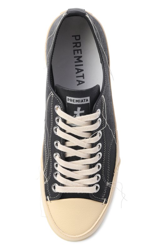 Кожаные кеды Vince 015 Premiata VINCE015/NER0 Чёрный  VINCE015/NER0 Фото 5