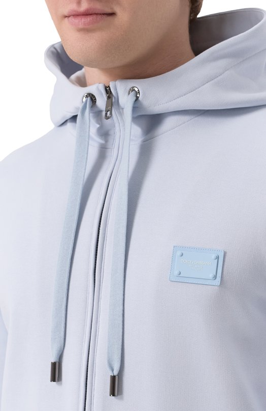 Хлопковая толстовка Dolce & Gabbana G9ABIT/G7M4Y Голубой  G9ABIT/G7M4Y Фото 5