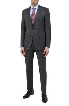 Мужская хлопковая сорочка ZEGNA голубого цвета, арт. E02301/9NS0LB | Фото 2 (Манжеты: На пуговицах; Рукава: Длинные; Воротник: Акула; Длина (для топов): Стандартные; Материал сплава: Проставлено; Нос: Не проставлено; Материал внешний: Хлопок; Стили: Классический; Случай: Формальный; Принт: Однотонные; Мужское Кросс-КТ: Сорочка-одежда; Драгоценные камни: Проставлено)