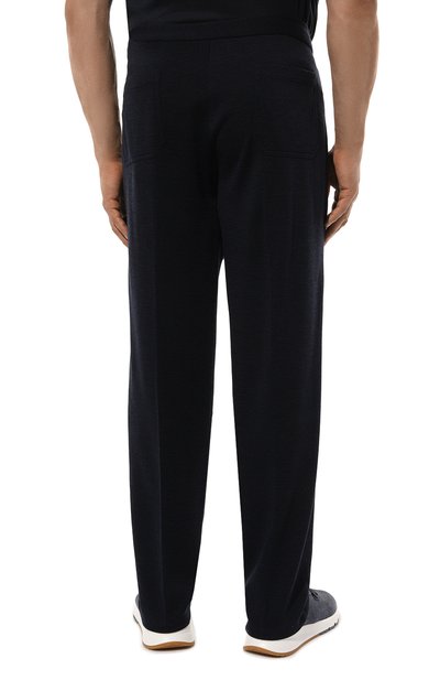 Шерстяные брюки MARCO PESCAROLO темно-синего цвета по цене 87550 руб., арт. BAIAM/50Y02, фото 4 Шерстяные брюки MARCO PESCAROLO, арт. BAIAM/50Y02, фото 4