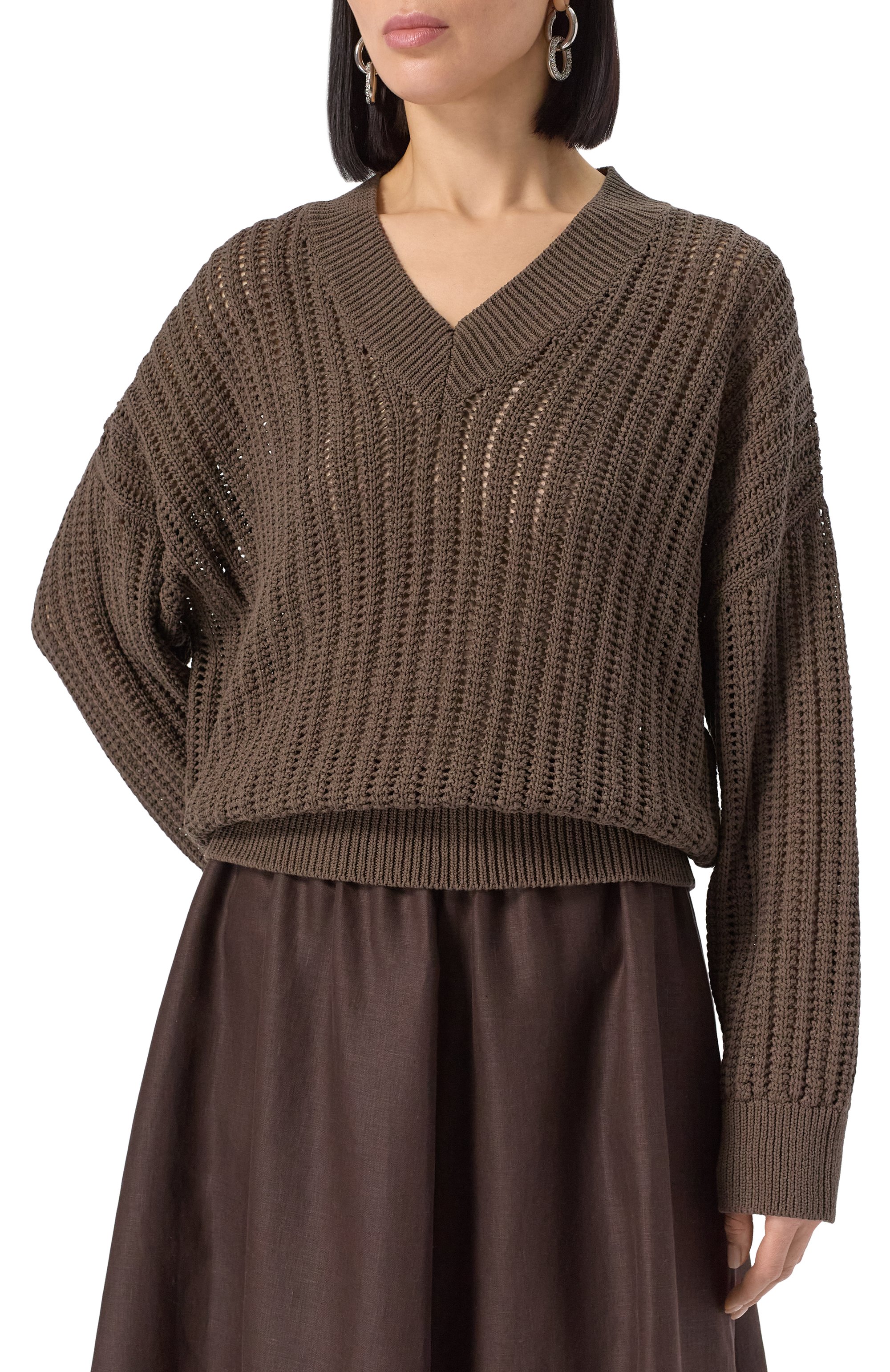 Хлопковый свитер BRUNELLO CUCINELLI, арт. MSB581812, фото 3