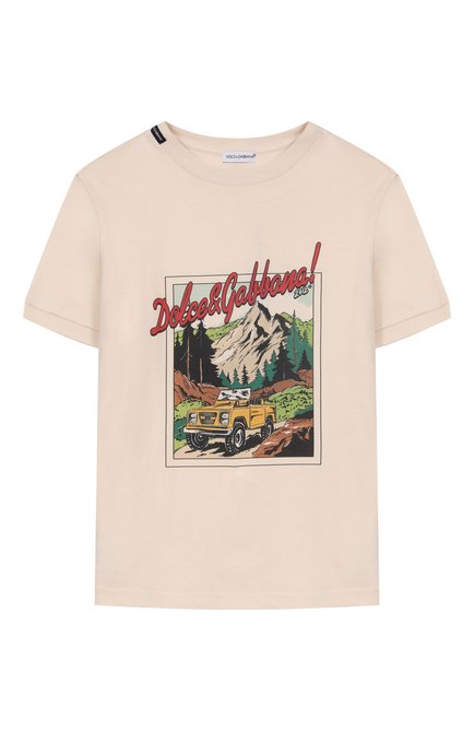 Хлопковая футболка DOLCE & GABBANA, арт. L4JTJD/G7PJS/8-12+
