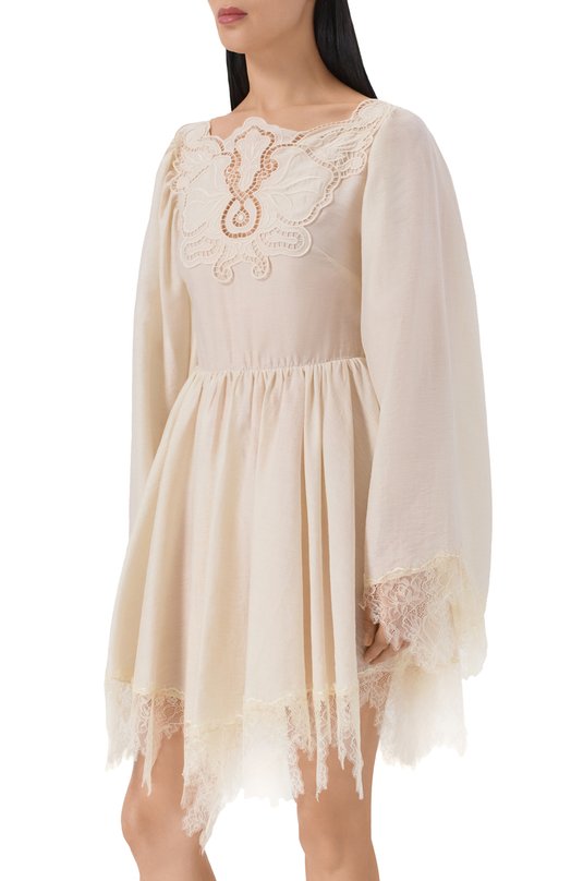 Платье из вискозы Blumarine 4A471A Кремовый  4A471A Фото 3