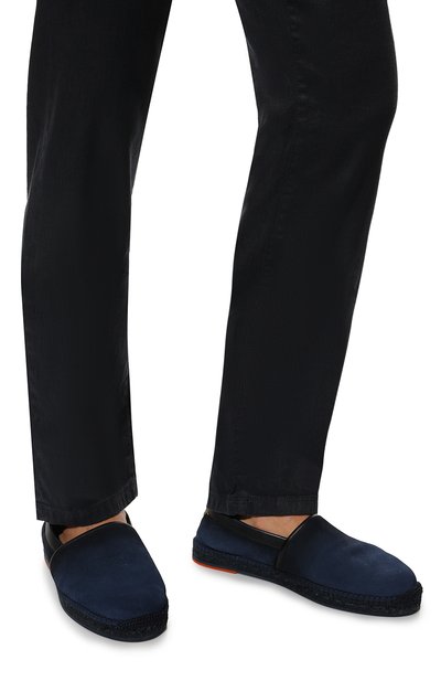 Замшевые эспадрильи SANTONI темно-синего цвета по цене 56100 руб., арт. MGPG18051JU3MRVRU48, фото 3 Замшевые эспадрильи SANTONI, арт. MGPG18051JU3MRVRU48, фото 3