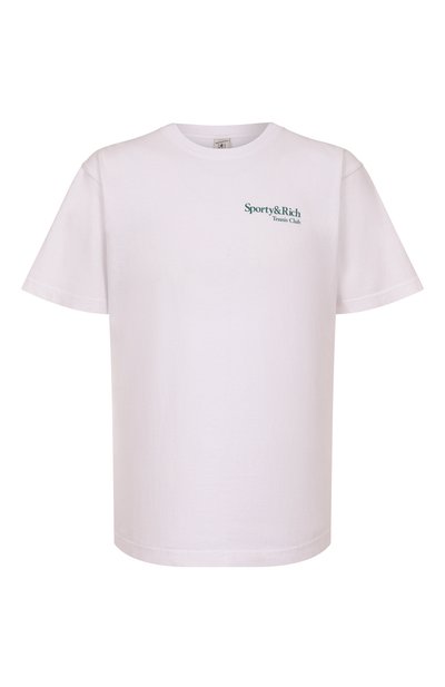 Мужская хлопковая футболка SPORTY AND RICH, арт. T0043621425WH01