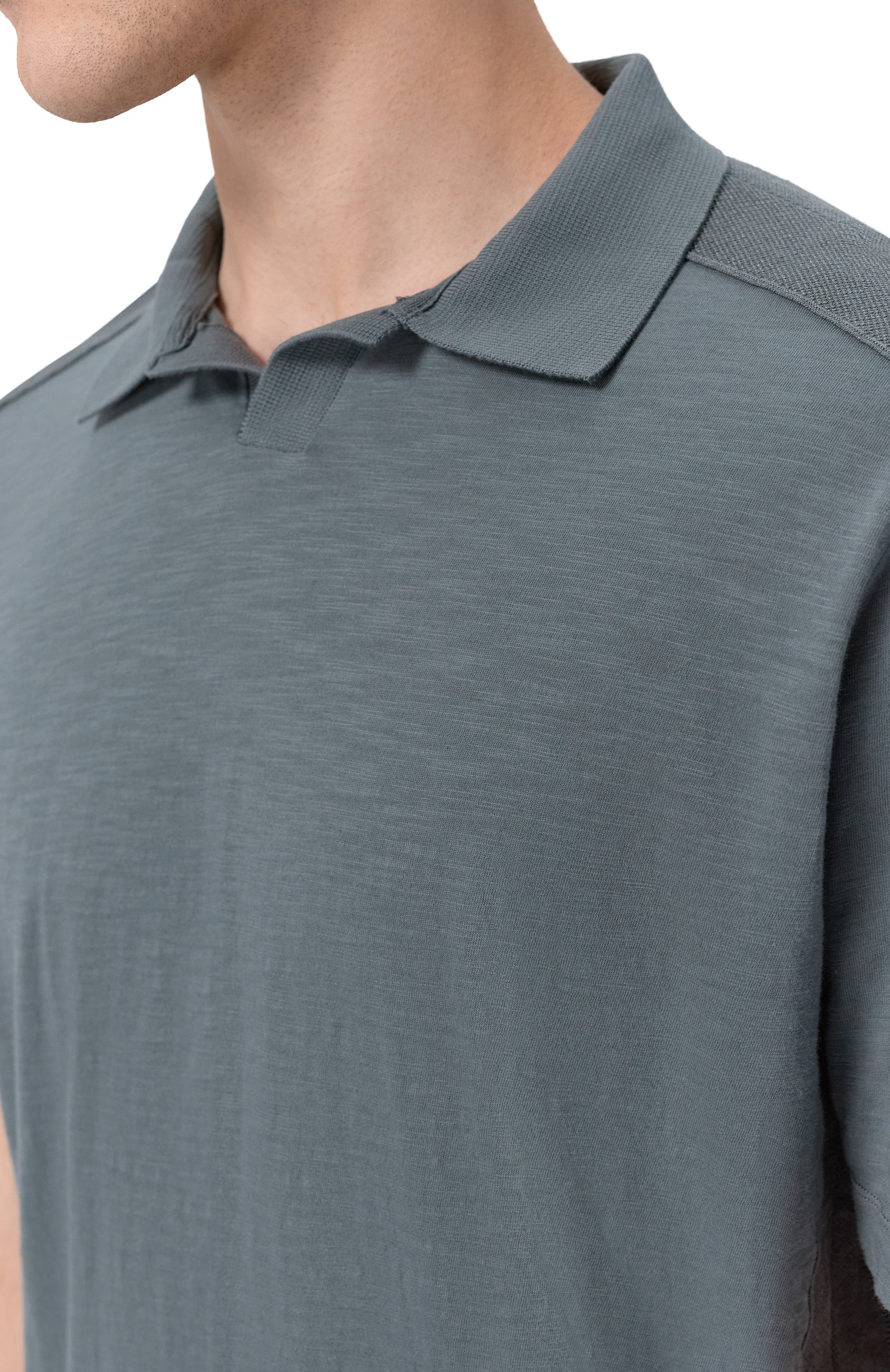 Поло из хлопка и льна TRANSIT, арт. CFUTRC5401, фото 5