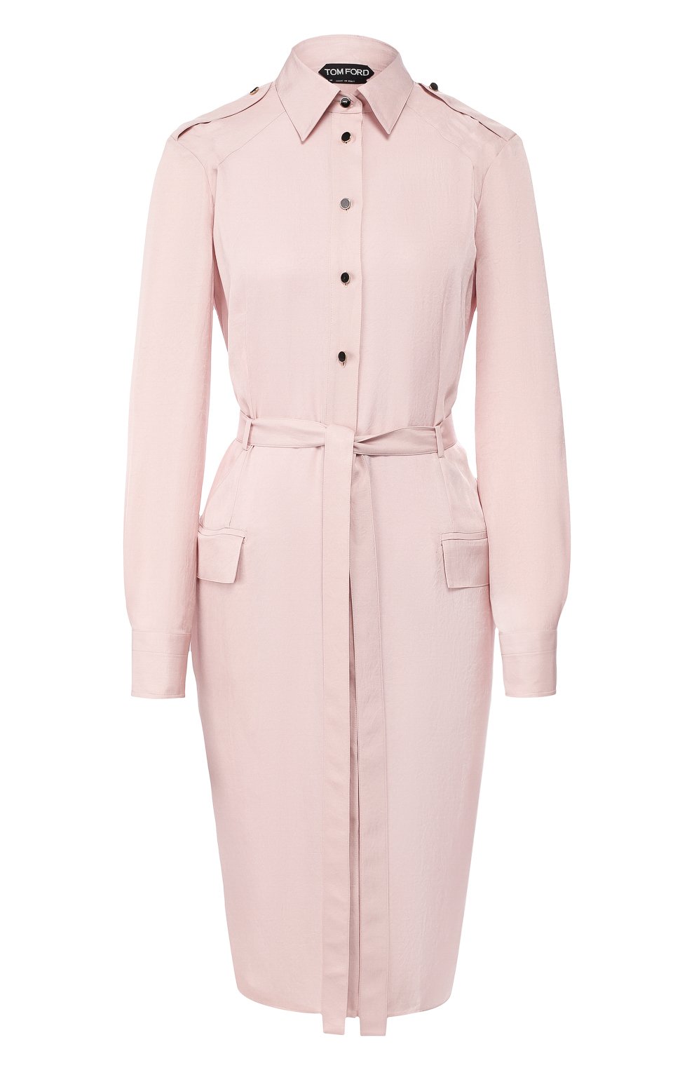 Платье с поясом TOM FORD светло-розового цвета по цене 233500 руб., арт. AB2787-FAX180, фото 1 Платье с поясом TOM FORD, арт. AB2787-FAX180, фото 1