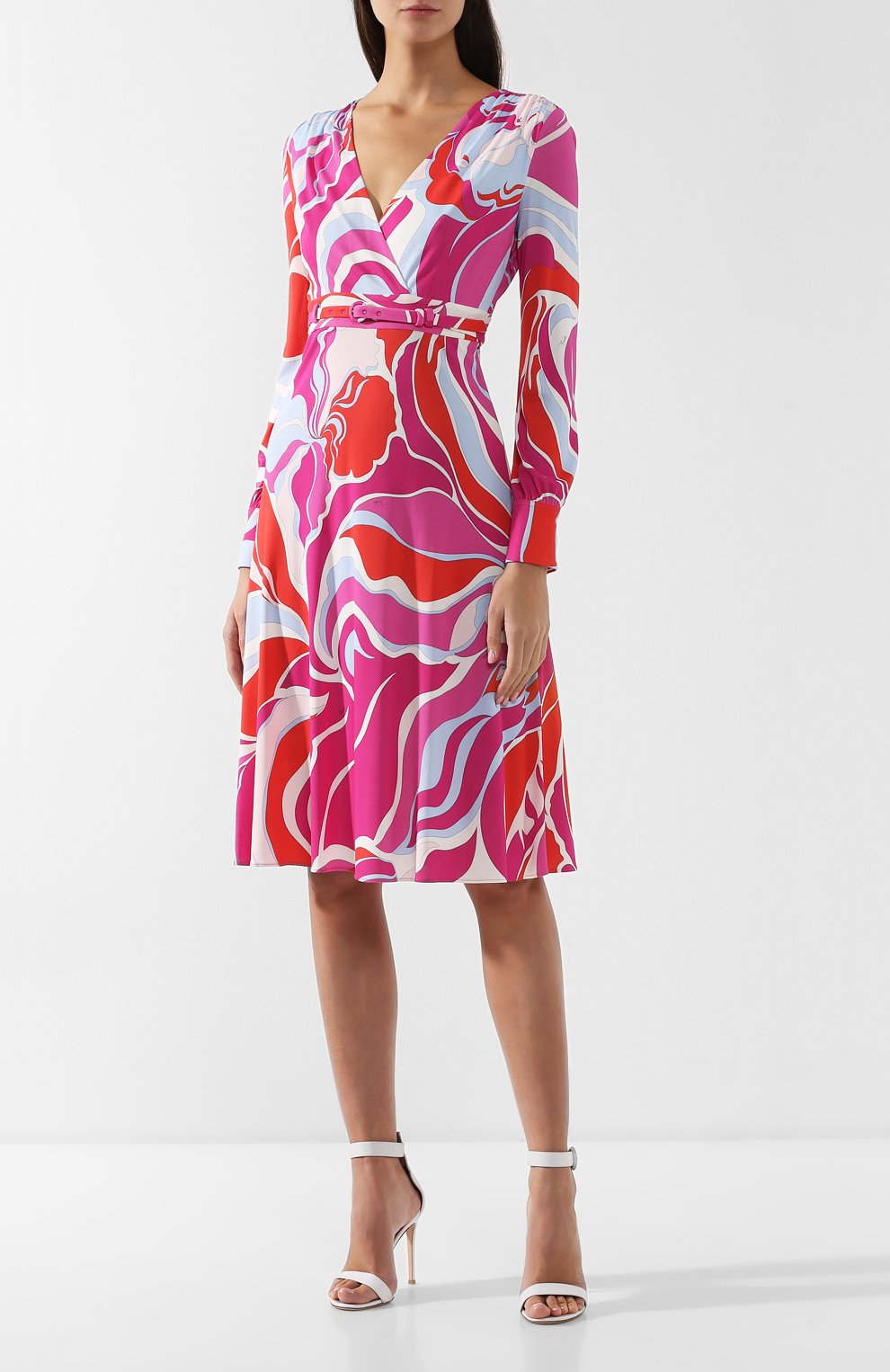 Платье с поясом EMILIO PUCCI фуксия цвета по цене 132000 руб., арт. 9EJG16/9E757, фото 3 Платье с поясом EMILIO PUCCI, арт. 9EJG16/9E757, фото 3