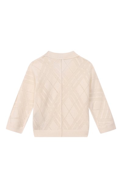Комплект из кардигана и брюк BURBERRY кремового цвета по цене 75350 руб., арт. 8127225, фото 3 Комплект из кардигана и брюк BURBERRY, арт. 8127225, фото 3