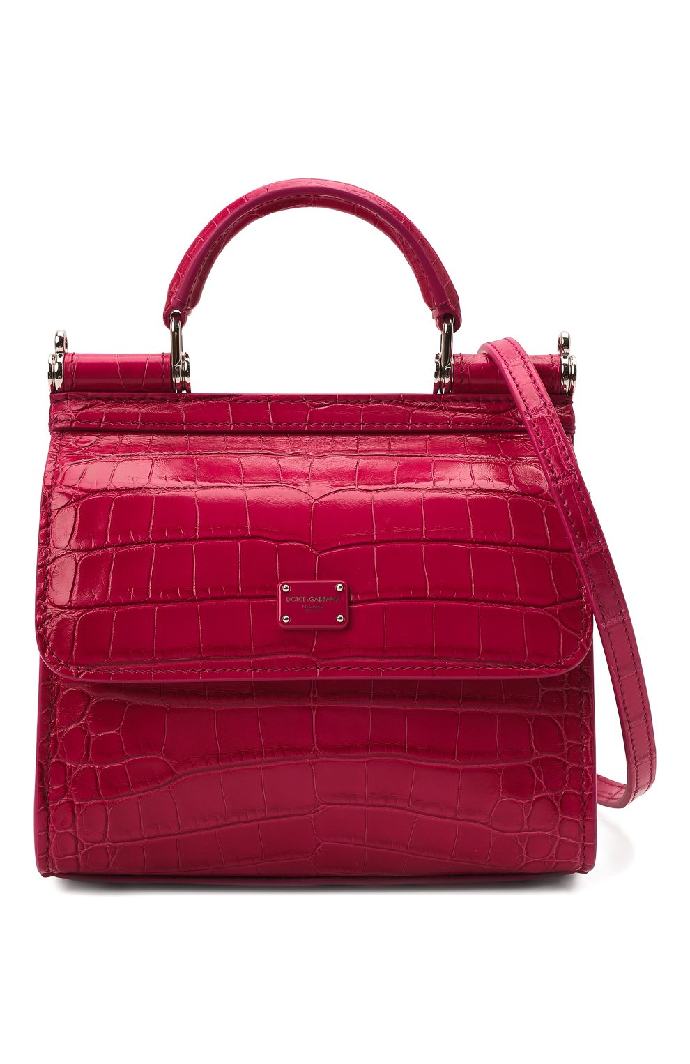 Сумка sicily 58 micro из кожи аллигатора DOLCE & GABBANA, арт. BB6846/A2Y14/AMIS, фото 7