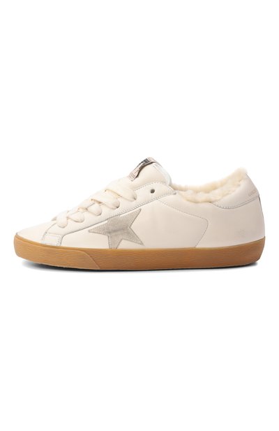 Кожаные кеды super-star GOLDEN GOOSE DELUXE BRAND кремового цвета по цене 84500 руб., арт. GWF00828.F006572, фото 4 Кожаные кеды super-star GOLDEN GOOSE DELUXE BRAND, арт. GWF00828.F006572, фото 4