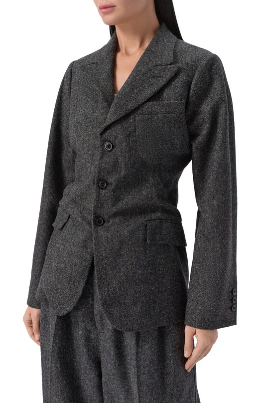 Шерстяной жакет Maison Margiela S29BN0412/M35569 Серый  S29BN0412/M35569 Фото 3