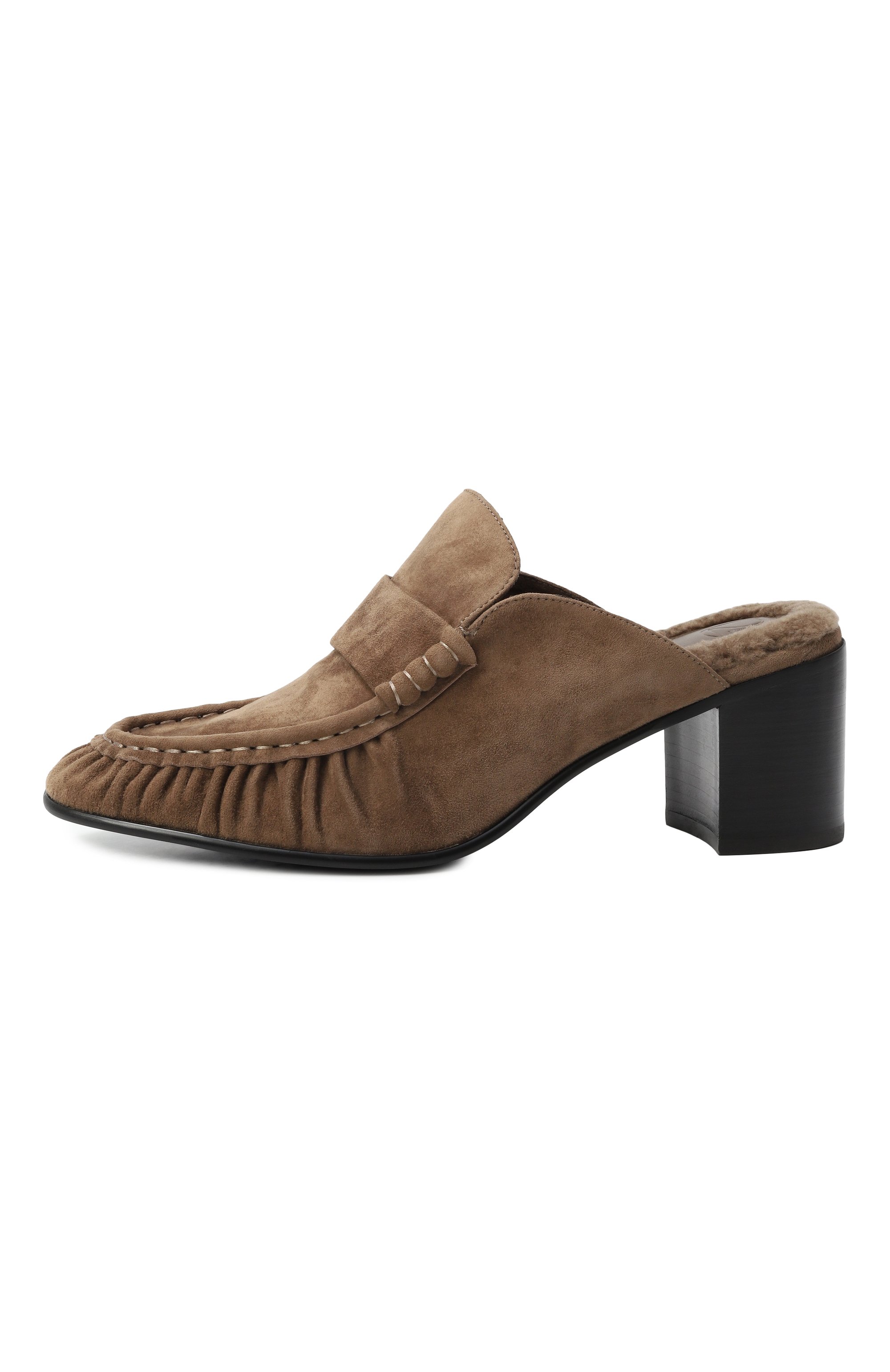 Замшевые мюли 12 STOREEZ коричневого цвета по цене 24000 руб., арт. 132861, фото 4 Замшевые мюли 12 STOREEZ, арт. 132861, фото 4