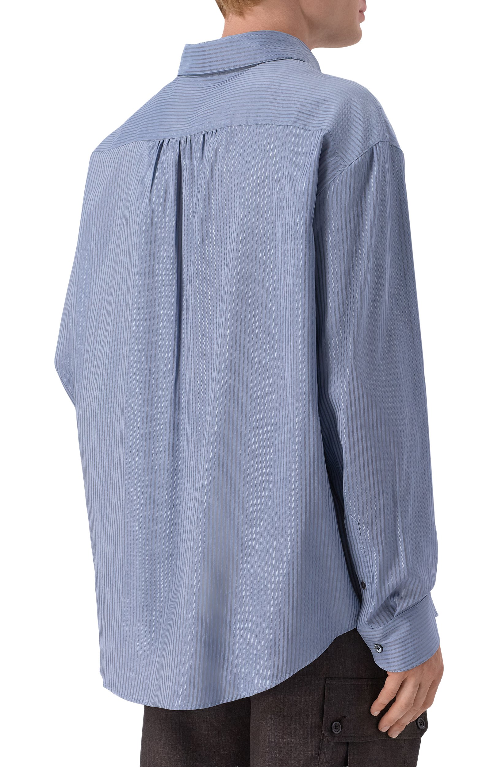 Рубашка из хлопка и шелка GIORGIO ARMANI, арт. GM004059/TE23091, фото 4