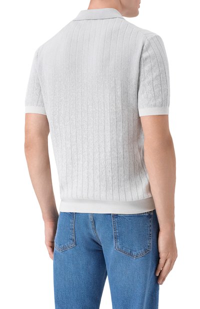 Поло из хлопка и шелка CORNELIANI, арт. 27M551/2725100, фото 4
