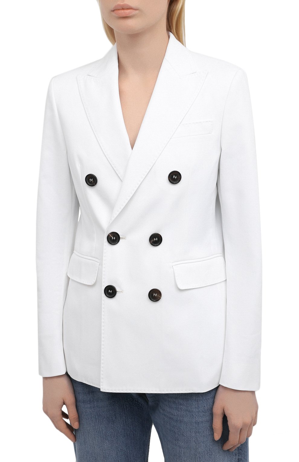 Хлопковый жакет DSQUARED2 белого цвета по цене 164000 руб., арт. S72BN0619/S43920, фото 3 Хлопковый жакет DSQUARED2, арт. S72BN0619/S43920, фото 3