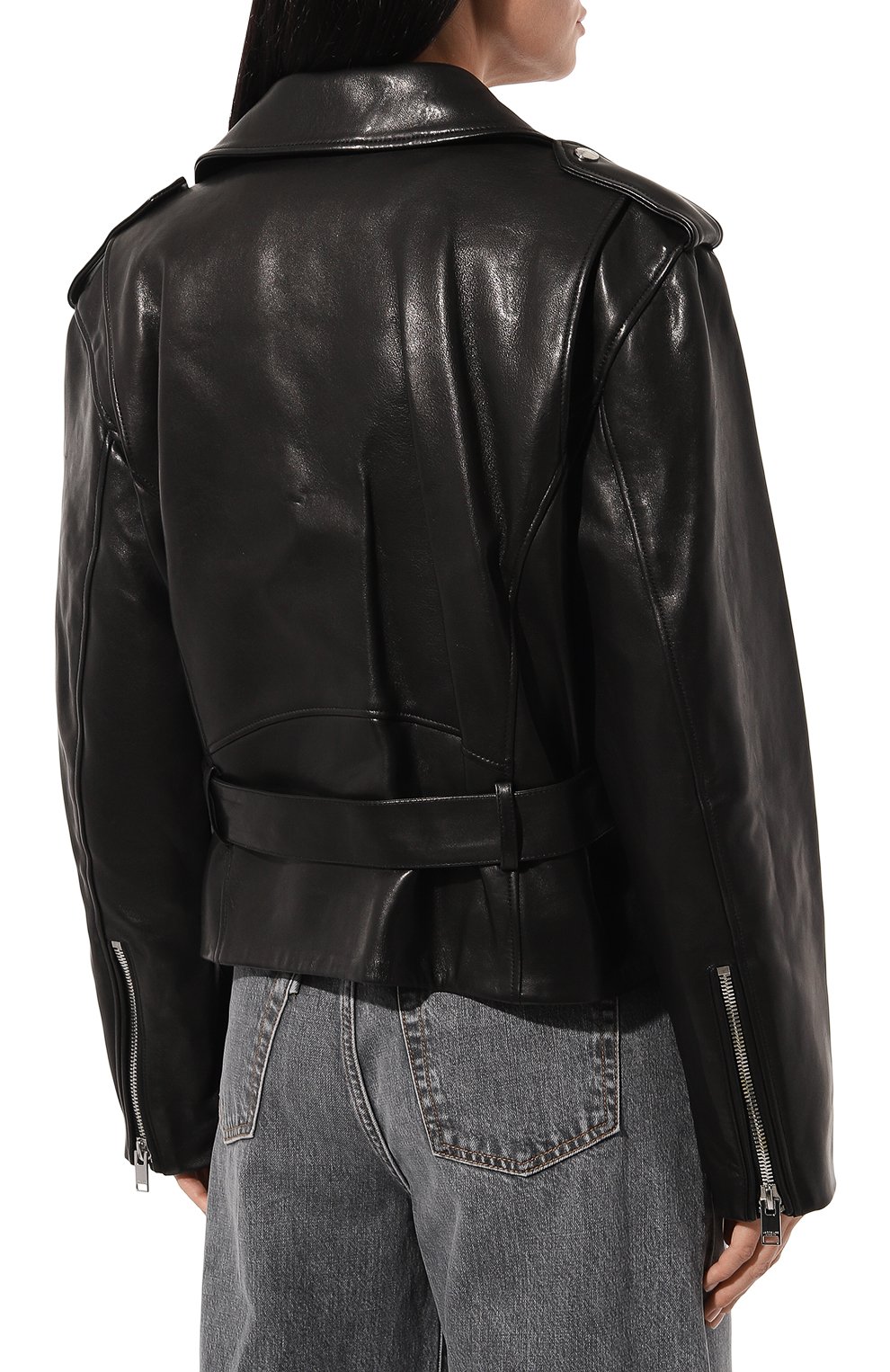 Кожаная куртка JACOB LEE черного цвета по цене 281500 руб., арт. WLJ0324B, фото 4 Кожаная куртка JACOB LEE, арт. WLJ0324B, фото 4