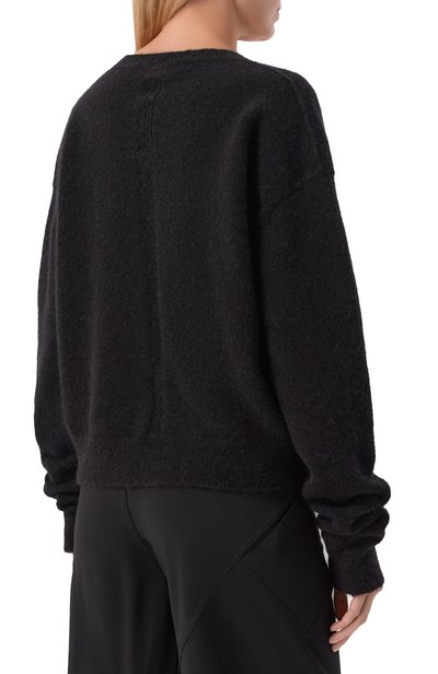 Шерстяной пуловер RICK OWENS черного цвета по цене 97700 руб., арт. RP02F5650/KWP, фото 4 Шерстяной пуловер RICK OWENS, арт. RP02F5650/KWP, фото 4