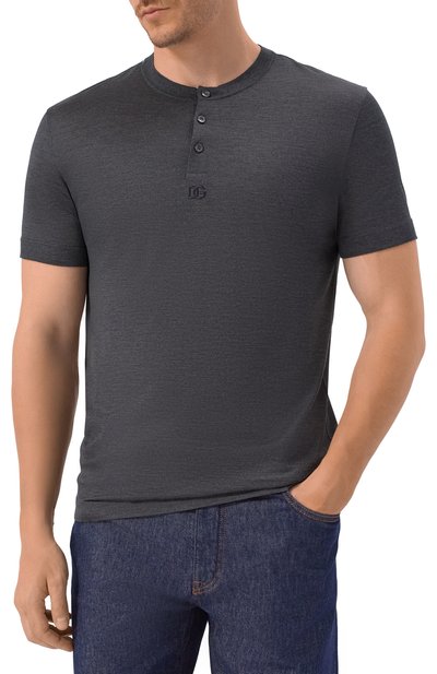 Шелковая футболка-хенли DOLCE & GABBANA, арт. G8QK3Z/G7PG0, фото 3