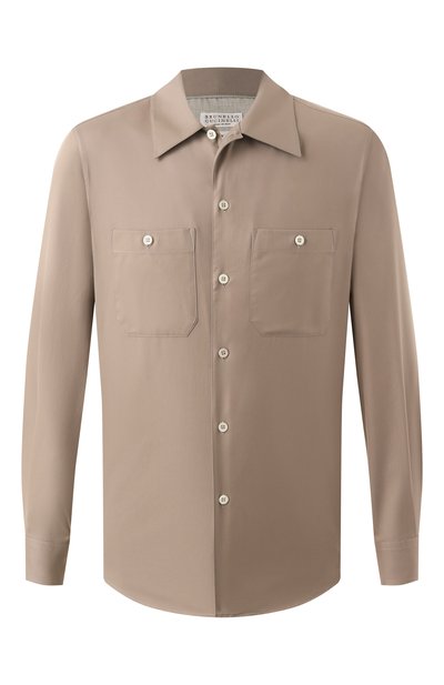 Мужская хлопковая рубашка BRUNELLO CUCINELLI, арт. MW6040658