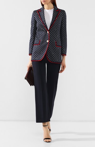 Хлопковый жакет GUCCI синего цвета по цене 158000 руб., арт. 550723/ZAAEN, фото 2 Хлопковый жакет GUCCI, арт. 550723/ZAAEN, фото 2