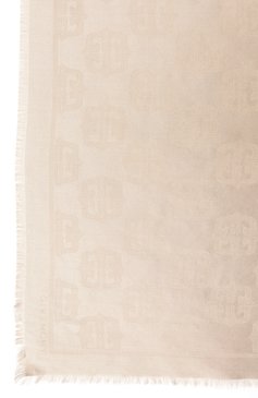Женская шаль из шелка и шерсти GIVENCHY бежевого цвета, арт. GW1414 | Фото 3 (Материал сплава: Проставлено; Материал: Шерсть, Шелк, Текстиль; Нос: Не проставлено)
