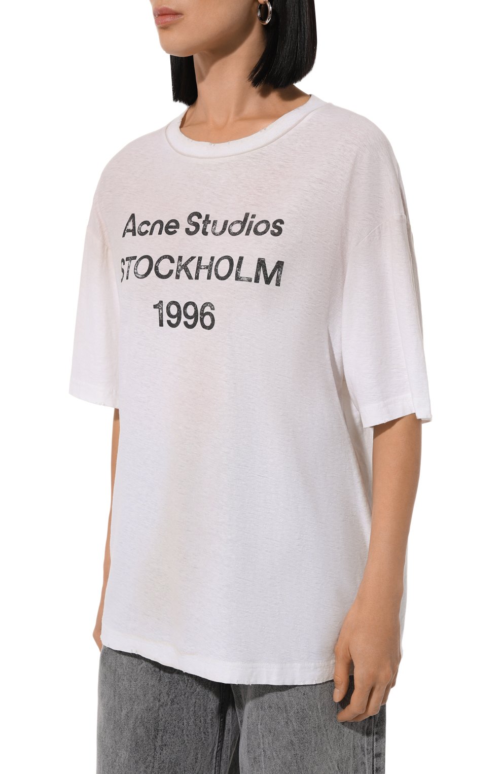 Хлопковая футболка ACNE STUDIOS, арт. FN-UX-TSHI000013, фото 3