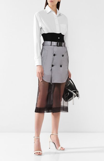Юбка с поясом MAISON MARGIELA черно-белого цвета по цене 120500 руб., арт. S51MA0348/S49637, фото 2 Юбка с поясом MAISON MARGIELA, арт. S51MA0348/S49637, фото 2
