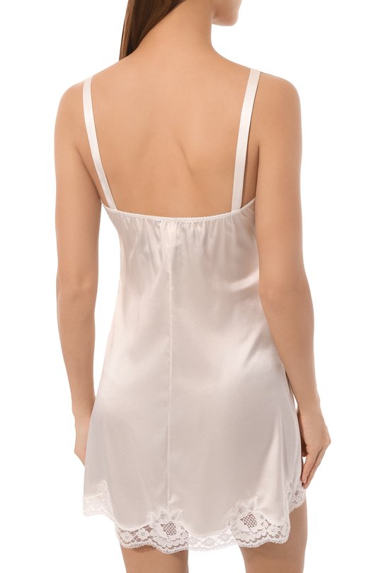 Шелковая сорочка Dolce & Gabbana 06A00T/0N013 Кремовый  06A00T/0N013 Фото 4