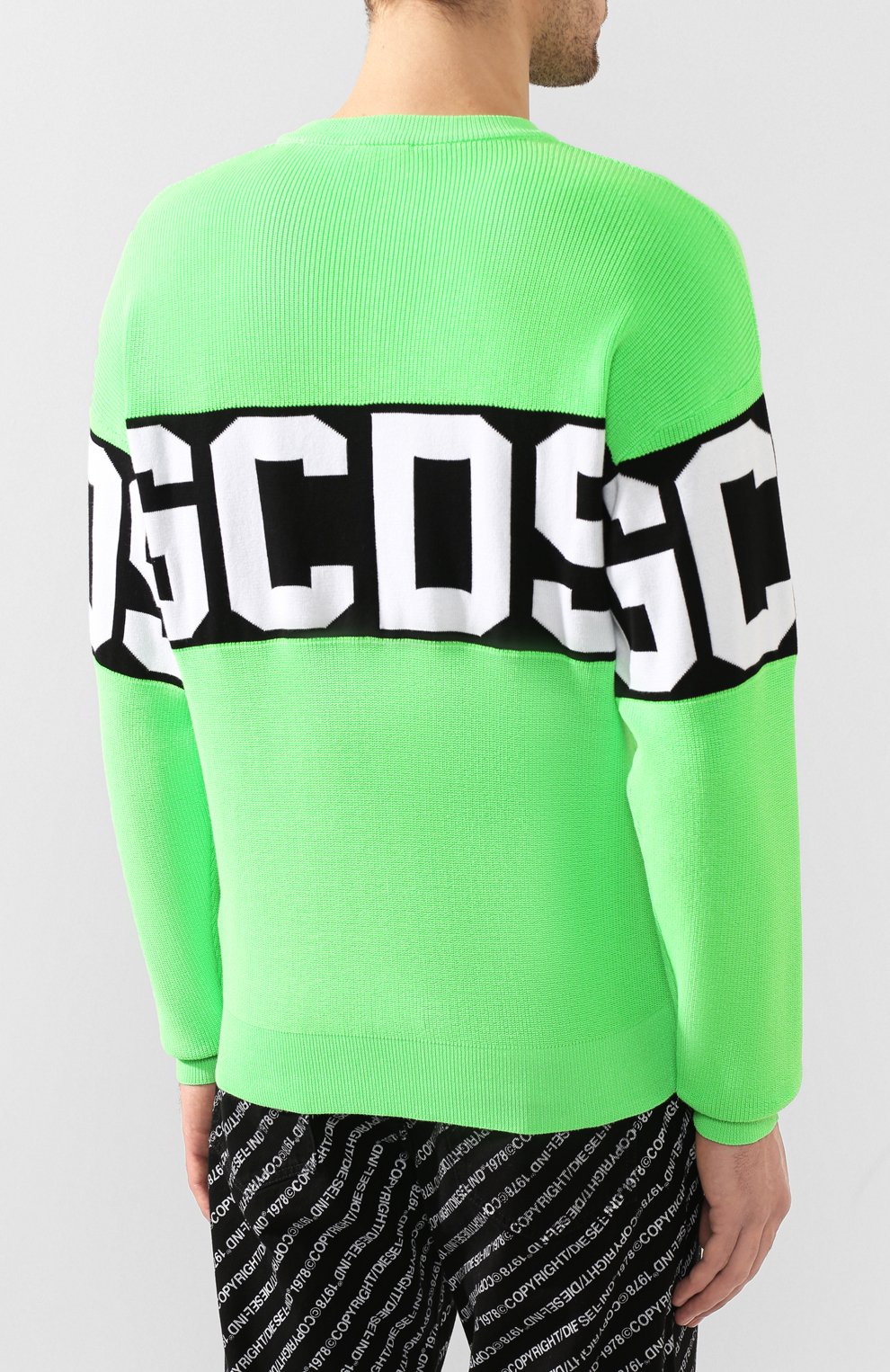 Свитер GCDS зеленого цвета по цене 36950 руб., арт. CC94M021103, фото 4 Свитер GCDS, арт. CC94M021103, фото 4