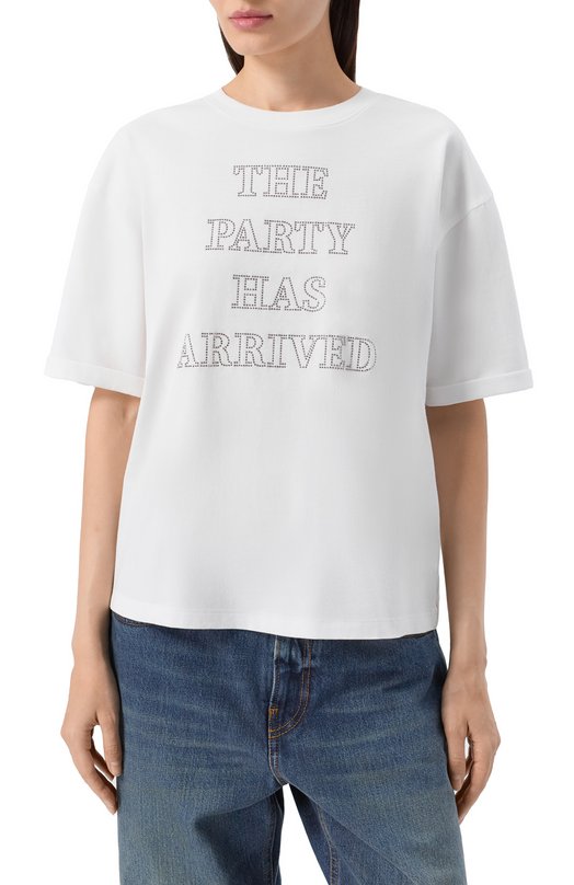 Хлопковая футболка BOSS Orange 50549195 Белый  50549195 Фото 3