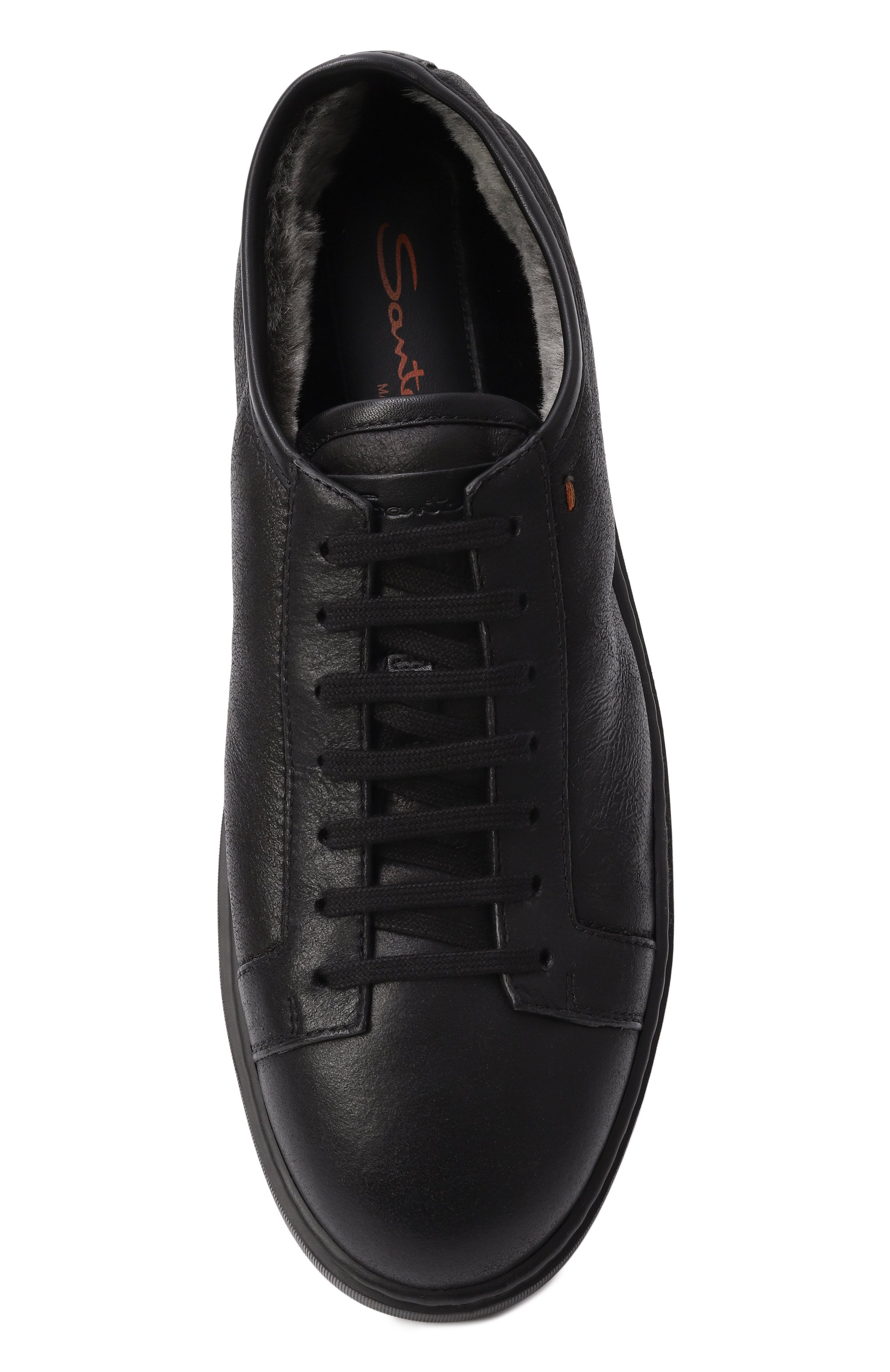 Кожаные кеды cleanic SANTONI, арт. MBCG21533NEAPECE, фото 6