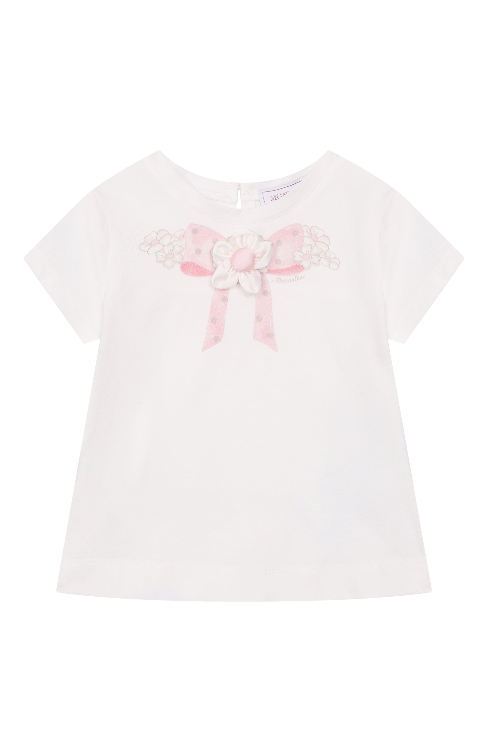 Хлопковая футболка MONNALISA, арт. 31G616, фото 1