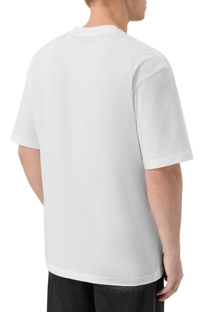 Хлопковая футболка HUGO белого цвета по цене 8730 руб., арт. 50553330, фото 4 Хлопковая футболка HUGO, арт. 50553330, фото 4