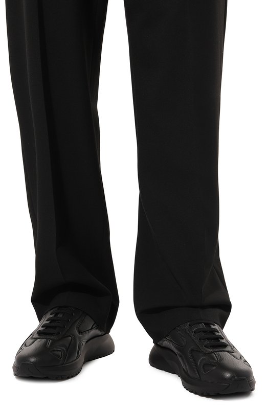 Кожаные кроссовки Bally MSK09U/VT594 Чёрный  MSK09U/VT594 Фото 3