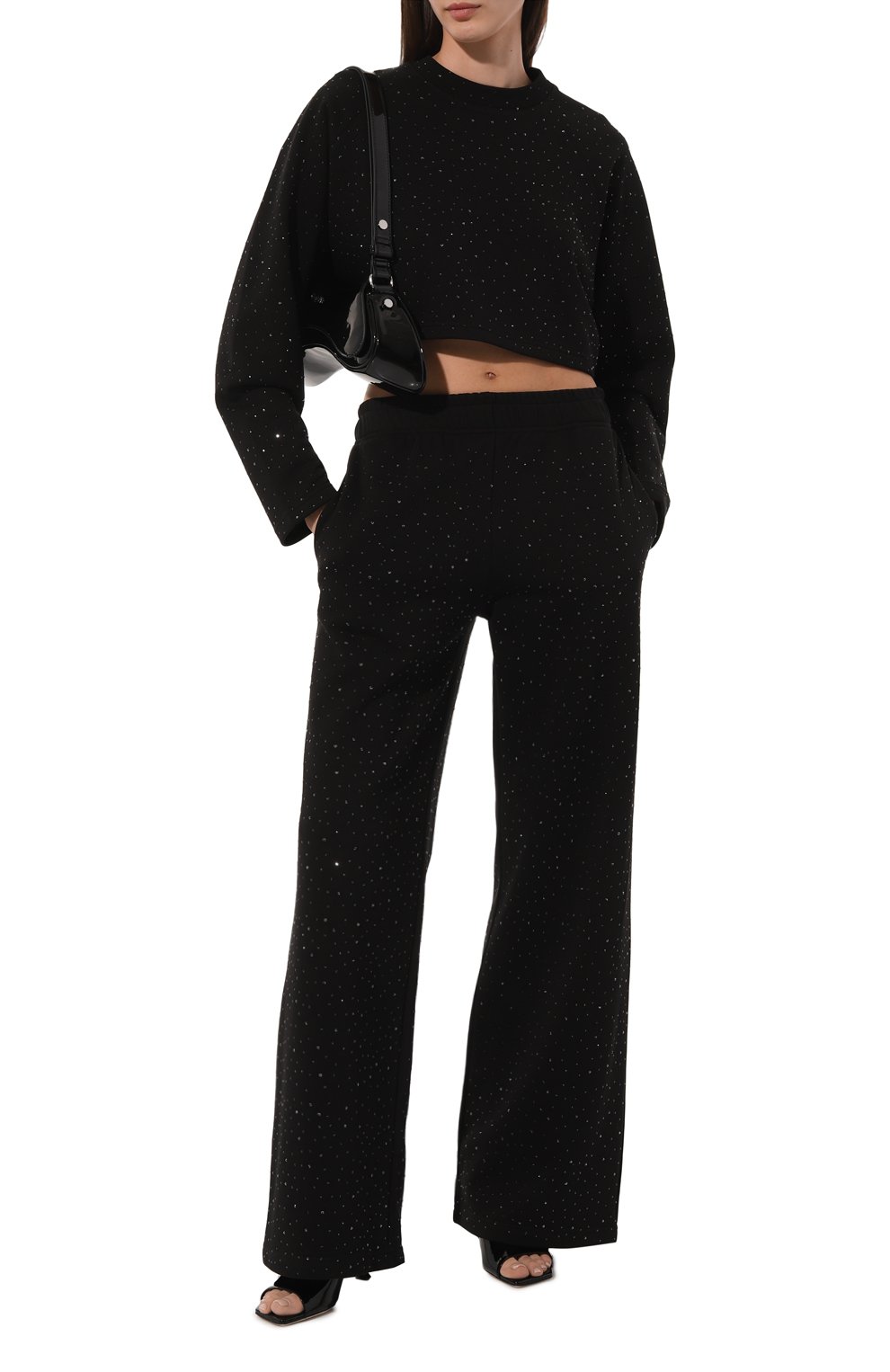 Хлопковые брюки FLASHIN черного цвета по цене 18870 руб., арт. FS24BRTS, фото 2 Хлопковые брюки FLASHIN, арт. FS24BRTS, фото 2