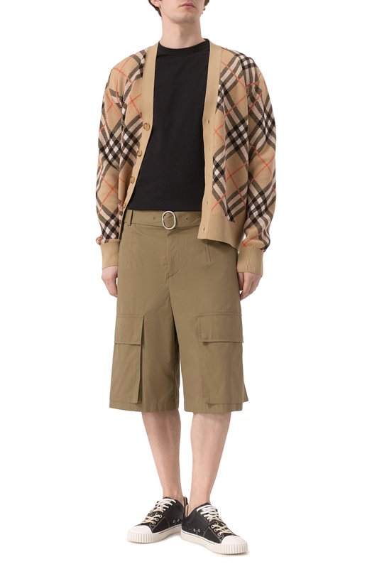 Шорты из хлопка и шелка Jil Sander J22KA0287-J45287 Хаки  J22KA0287-J45287 Фото 2