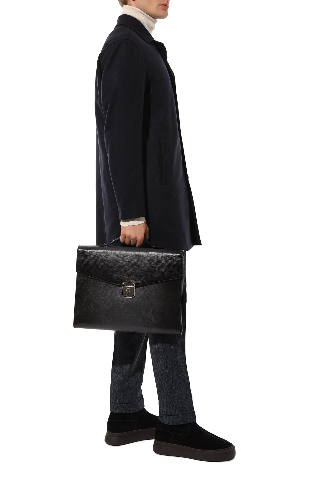 Портфель SANTONI черного цвета по цене 198000 руб., арт. UFBGA1992F0-APMC, фото 8 Портфель SANTONI, арт. UFBGA1992F0-APMC, фото 8