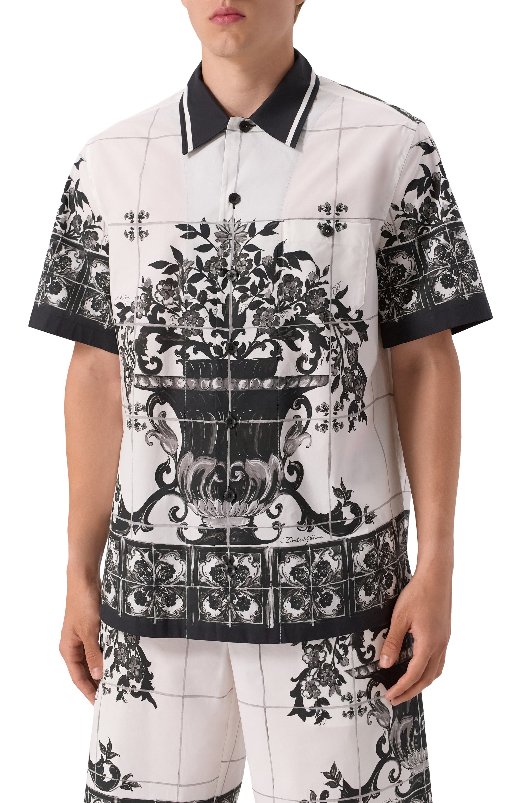 Хлопковая рубашка DOLCE & GABBANA, арт. G5JH9T/HH5EC, фото 3