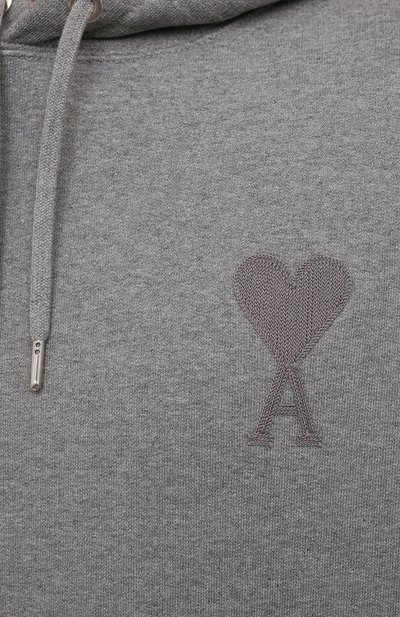 Хлопковое худи AMI, арт. E21HJ058.747, фото 5