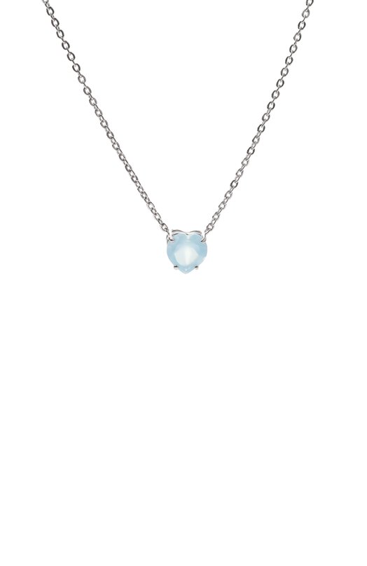 Кулон c агатом Cartoon Hearts Moonka HRT-925SL-NK-AGT-BL Голубой  HRT-925SL-NK-AGT-BL Фото 3