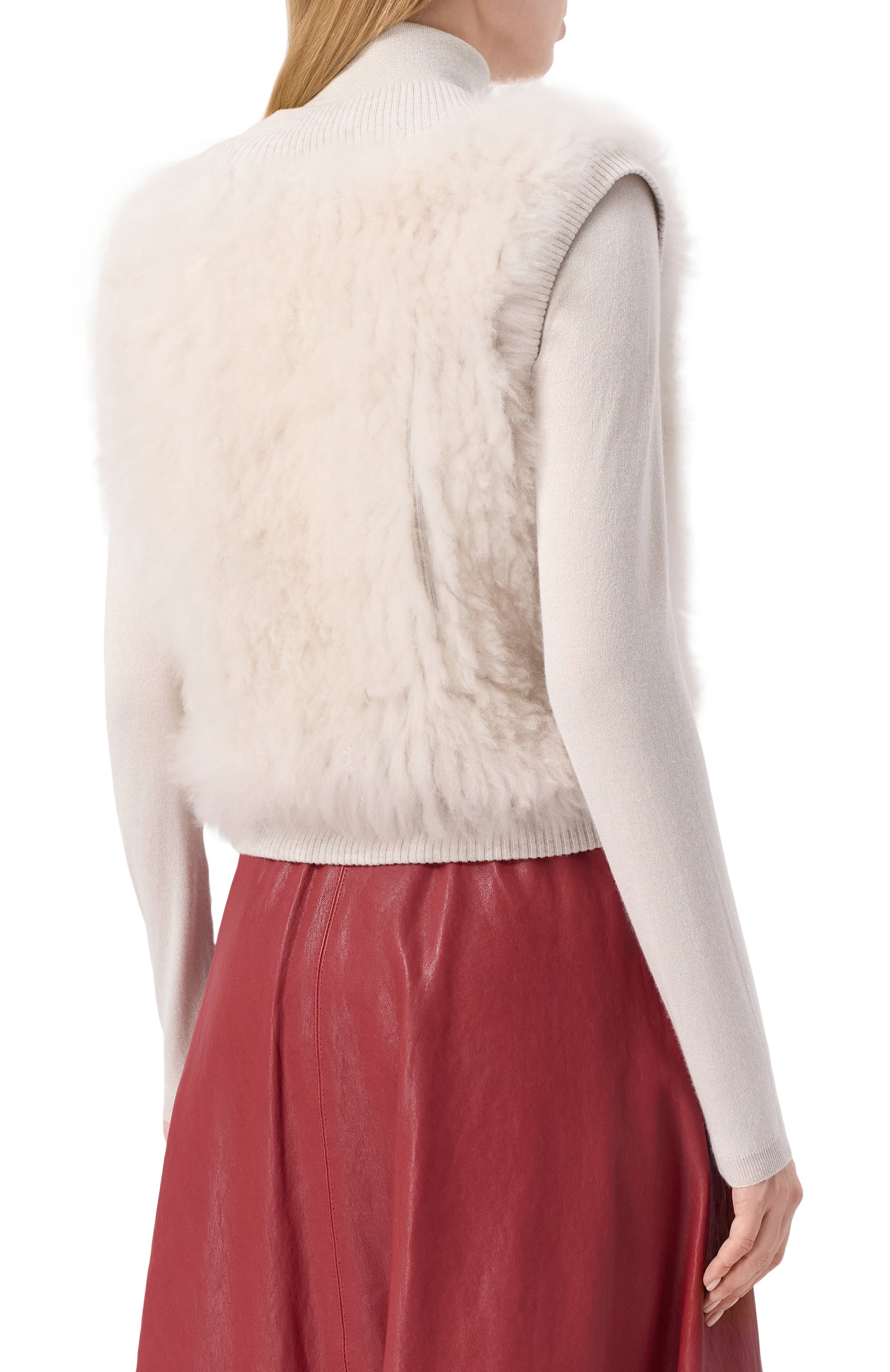 Кашемировый жилет с отделкой из козы BRUNELLO CUCINELLI, арт. M12W09802, фото 4